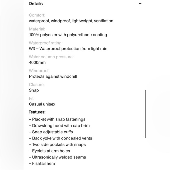 RAINS Long Jacket ☔️ Cement ☔️ Color: cement ☔️ unisex ☔️ Size Large - Picture 7 of 8